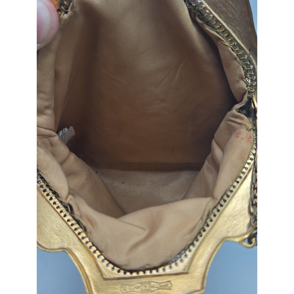 Whiting & Davis 2 Gold Mesh Purses Hand Bag Clasp Coin Purse Vintage w/ Box - Picture 6 of 16